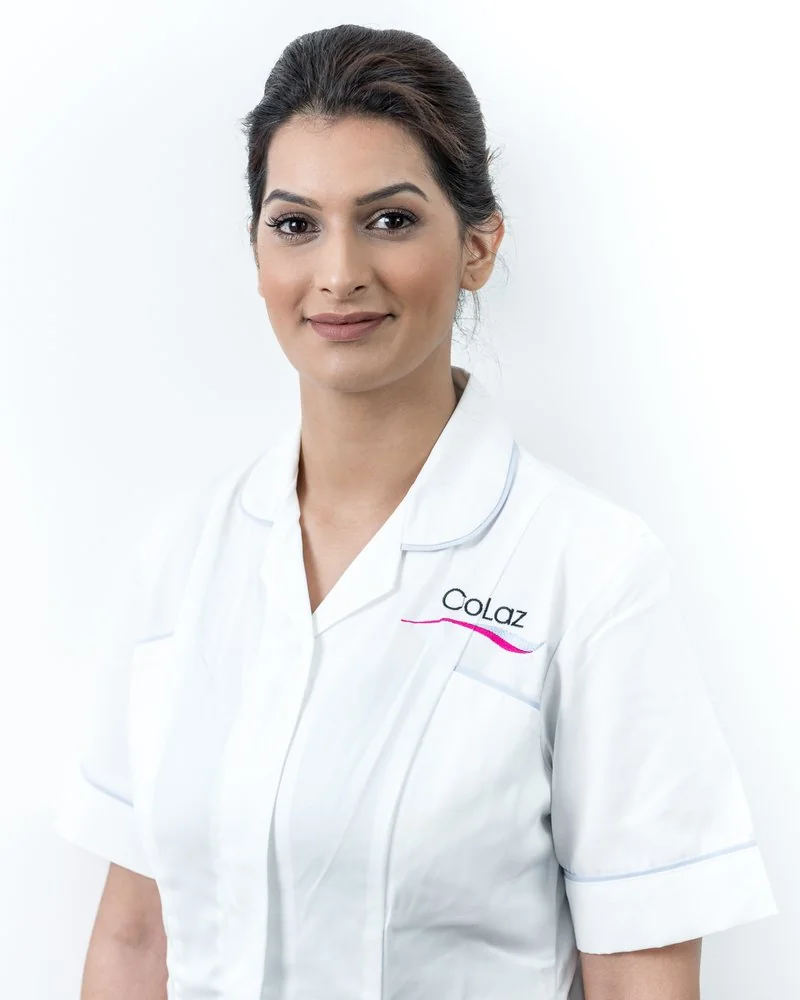 Alayika Parvez in the CoLaz brand uniform, 2018 portrait from the Wembley clinic shoot