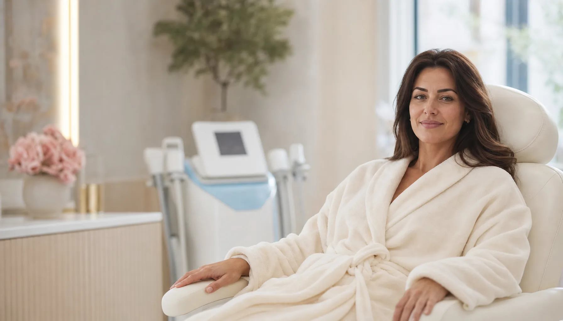 A calm body-contouring treatment room at a CoLaz UK aesthetic clinic