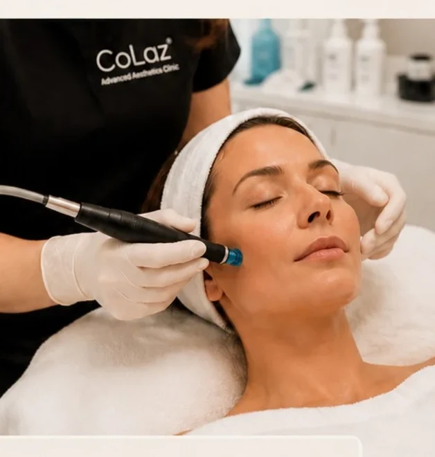 A CoLaz clinician performing a Hydrafacial on a client at CoLaz Paddington