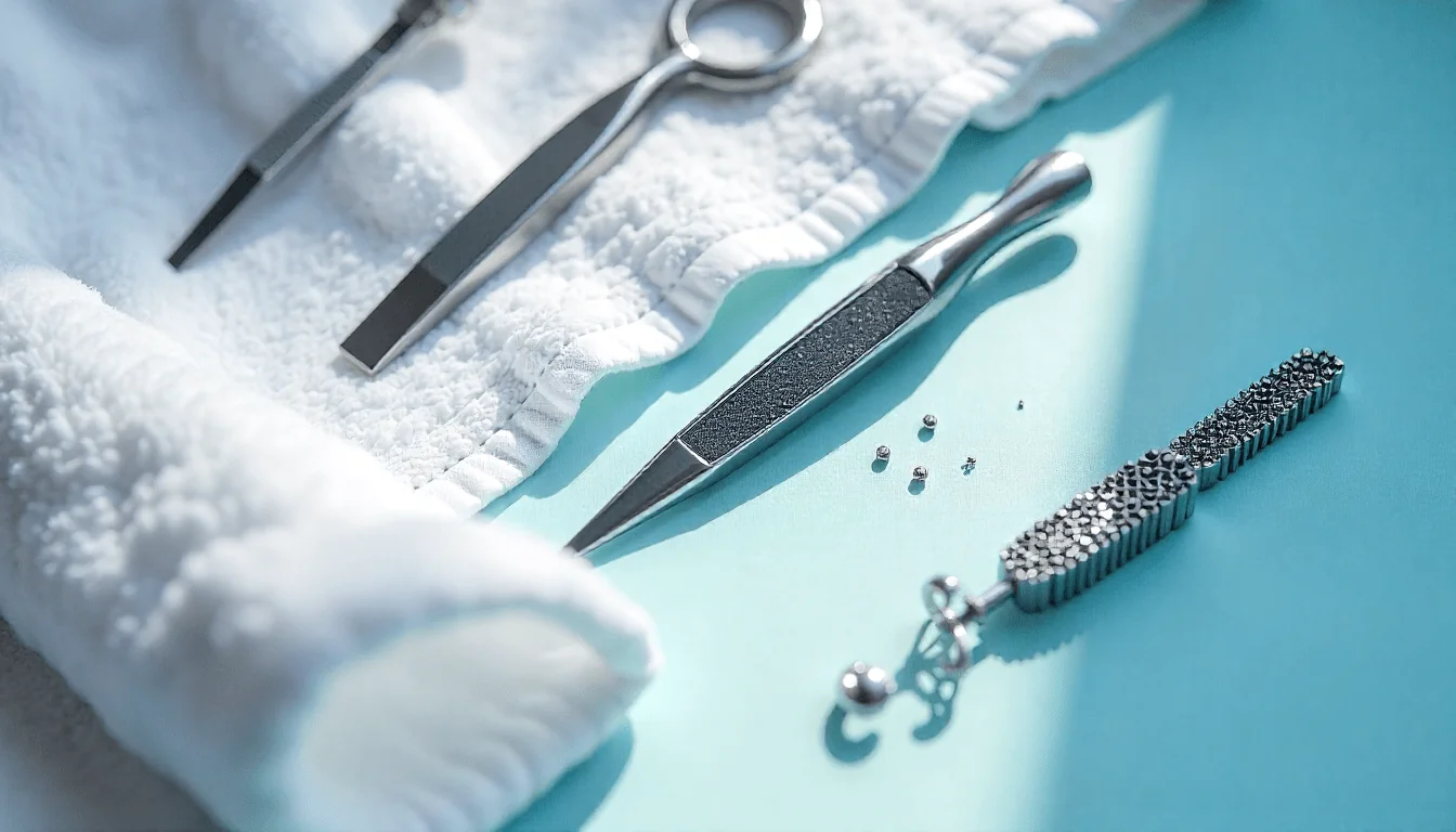 Close-up of a single-use dermaplaning blade used at CoLaz clinics