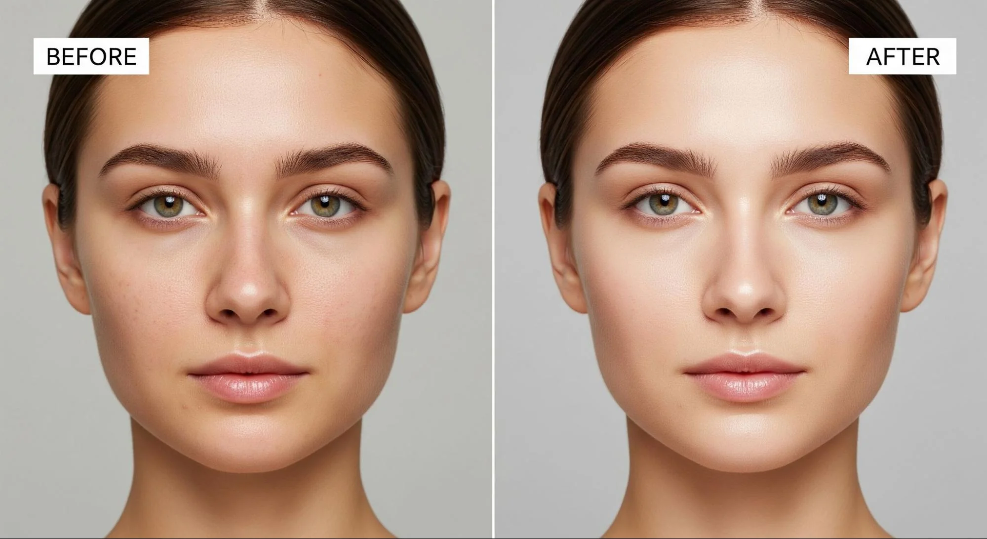 Bright, even-toned skin after a course of DermaQuest peels at CoLaz