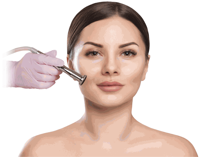 CoLaz therapist performing a diamond microdermabrasion treatment on a calm patient