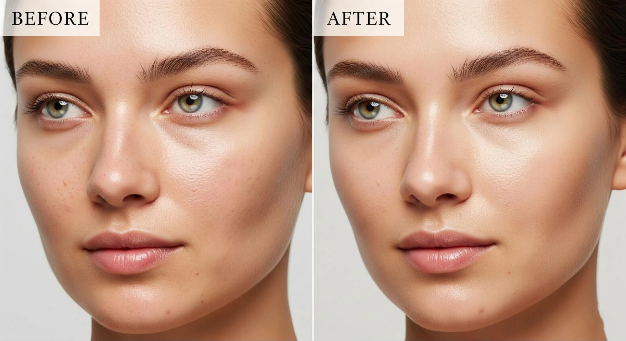 Smooth, glowing skin after a diamond peel treatment at CoLaz