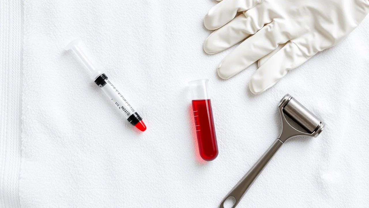 CoLaz clinician drawing a blood sample for a PRP treatment