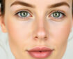 Half-face comparison of woman showing results of dermaplaning vs waxing
