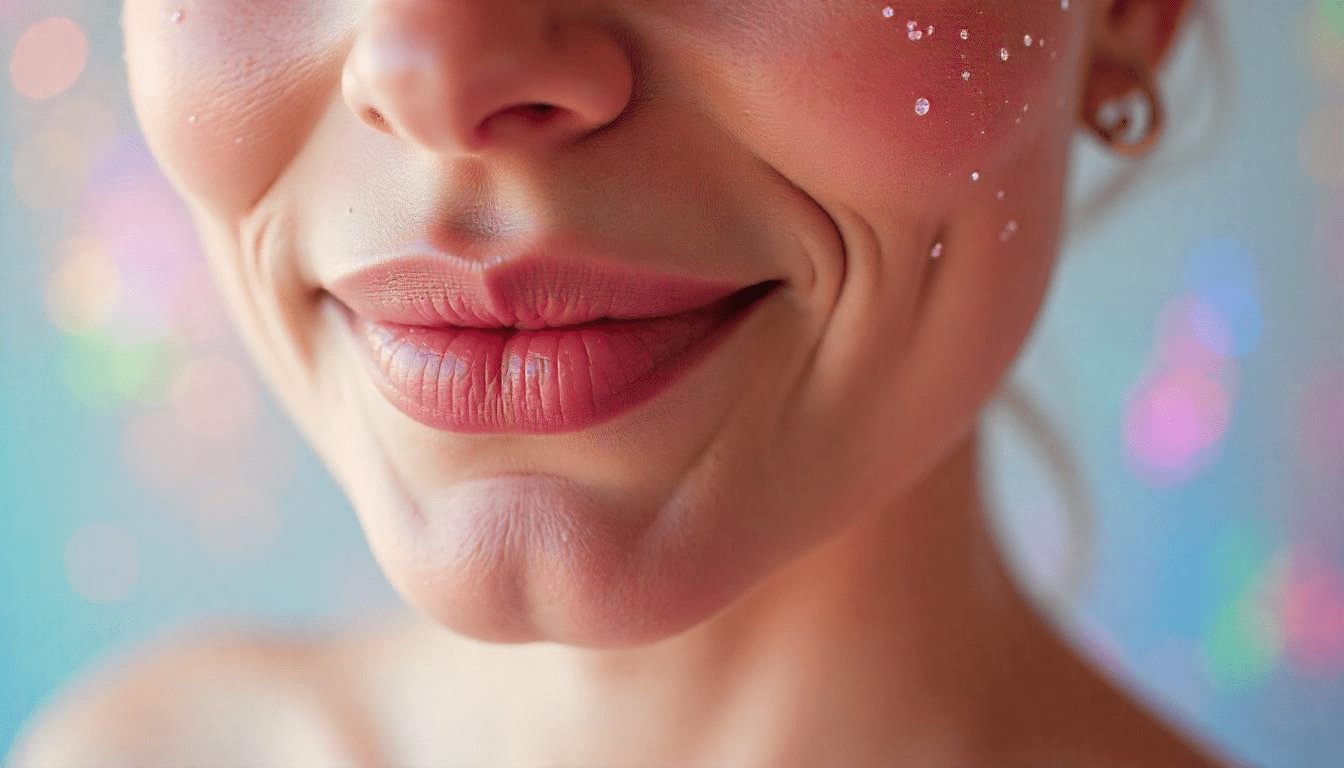 Before and after results of dermaplaning showing smoother, hair-free facial skin