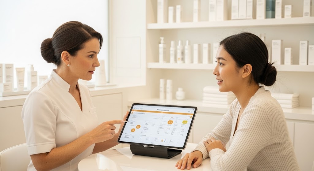 Personalized skincare advice after dermaplaning