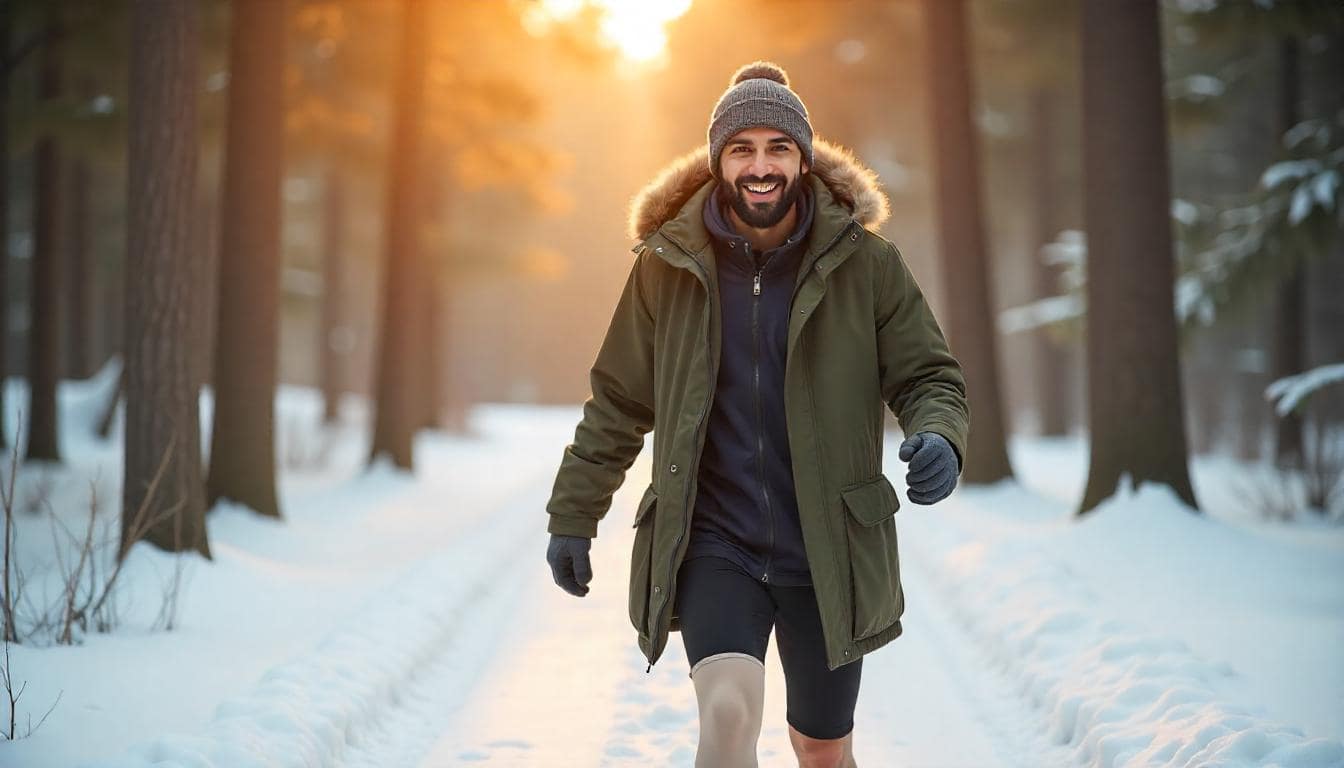 Man recovering from meniscus tear after PRP therapy enjoying outdoor activity