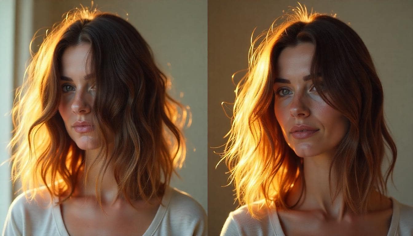 Before and after mesotherapy results showing improved hair thickness and scalp coverage