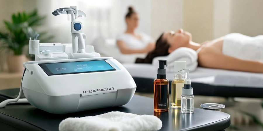HydraFacial machine in spa for acne treatment and facial benefits
