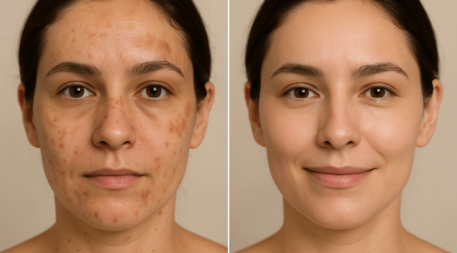Melasma acne post skin result after deluxe pore treatment