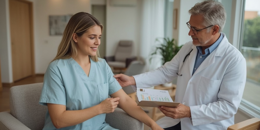 Woman Getting B12 Injection