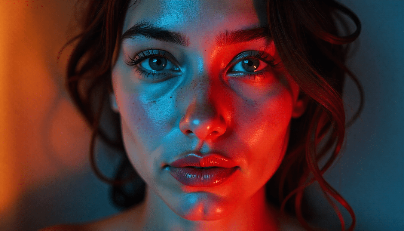Blue and red light therapy benefits on skin