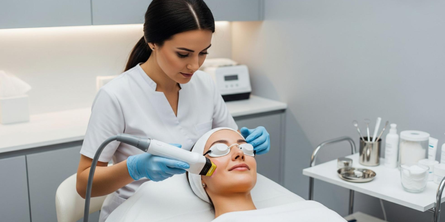 IPL skin rejuvenation treatment process