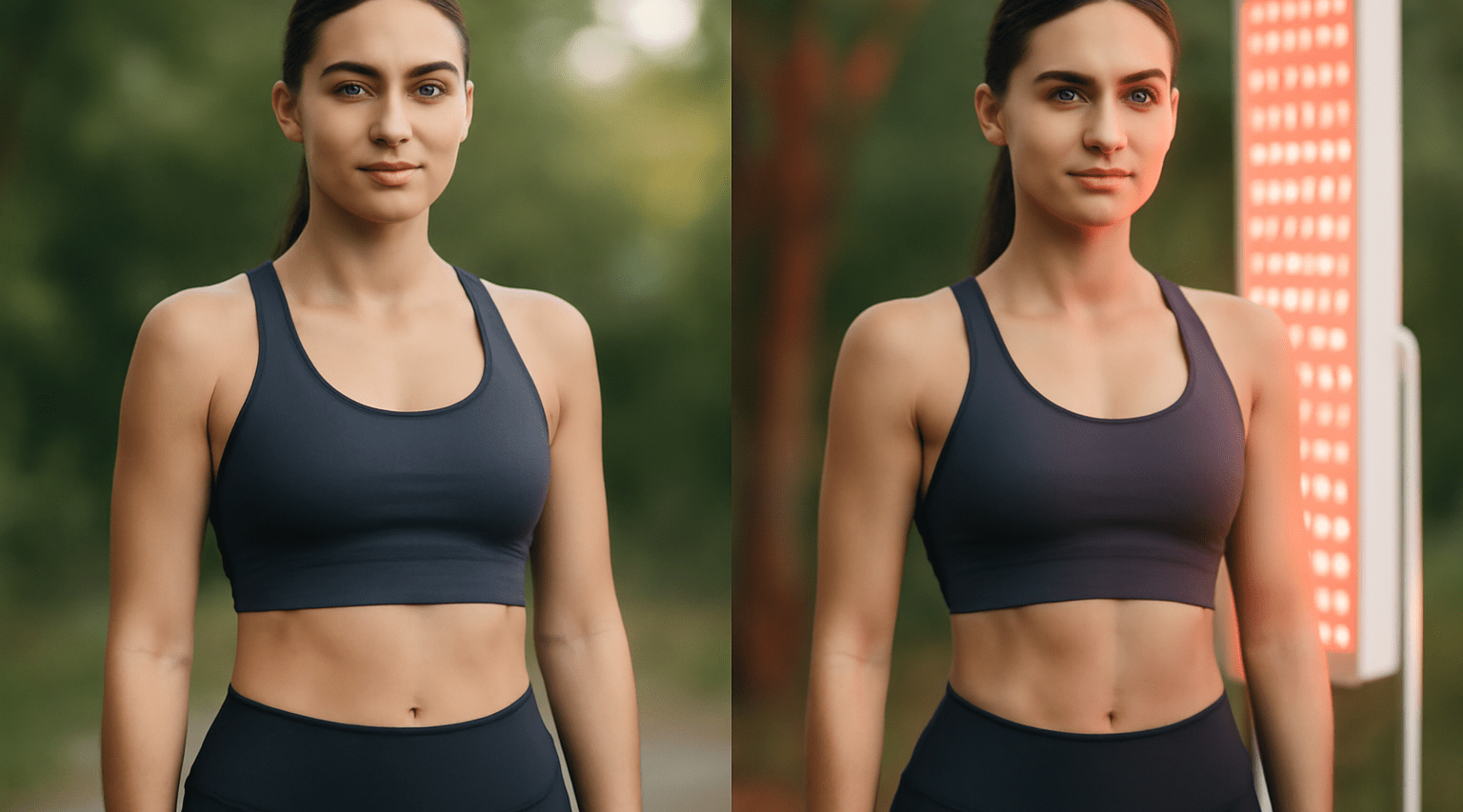 Visible body contouring results after red light therapy