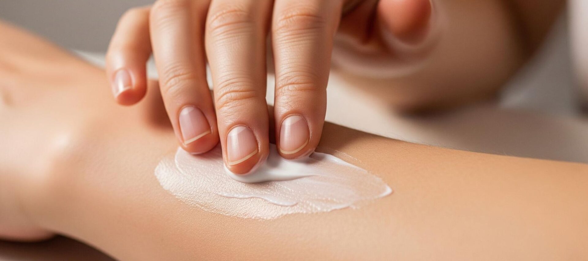 applying moisturizer to smooth skin for itch relief