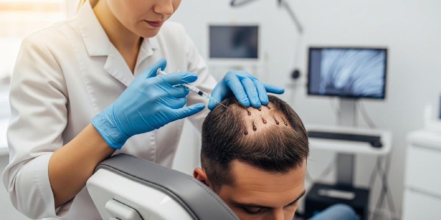 Mesotherapy injections for hair restoration