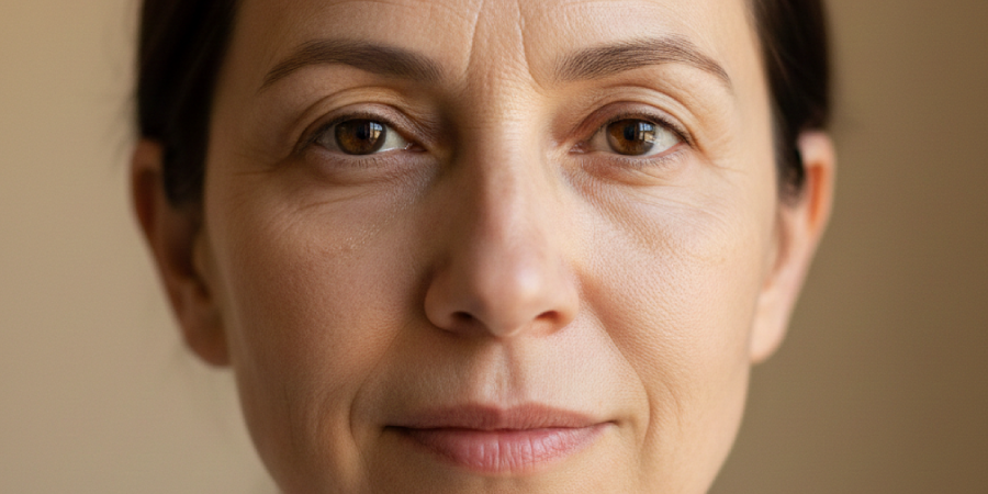 Causes of face wrinkles and skin aging diagram