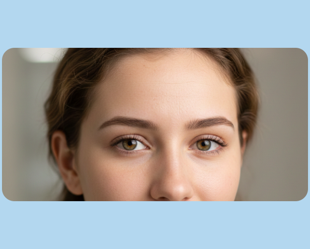 Early wrinkles young face