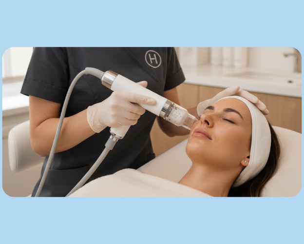 HydraFacial pore cleaning