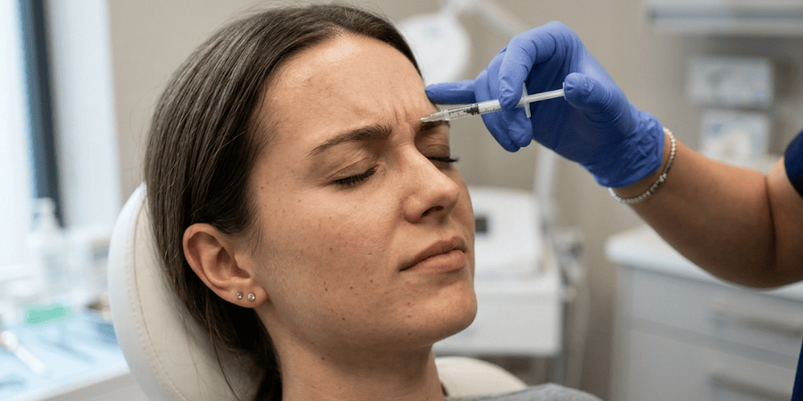 Does Botox hurt during forehead injections