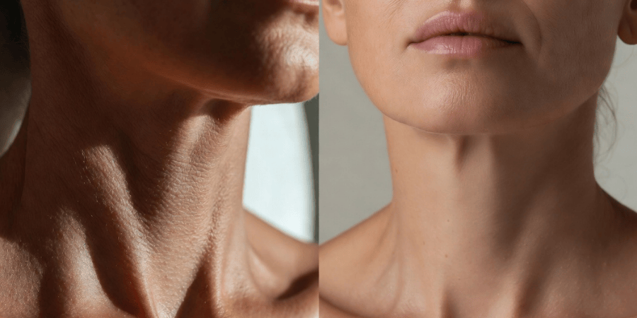 neck wrinkle treatment before and after results
